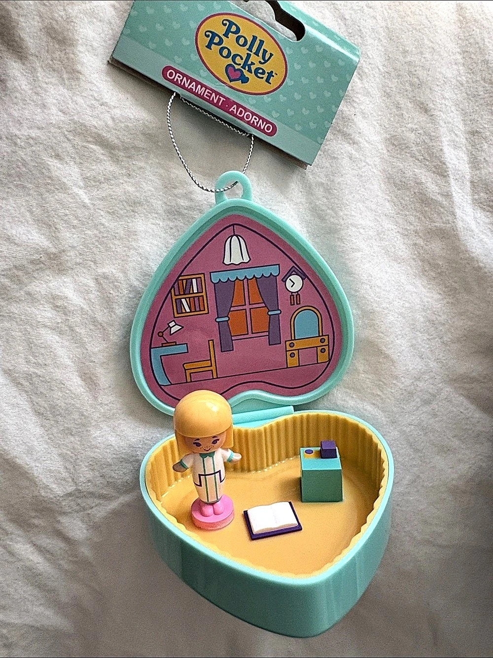 Polly Pocket Heart Compact Christmas Ornament